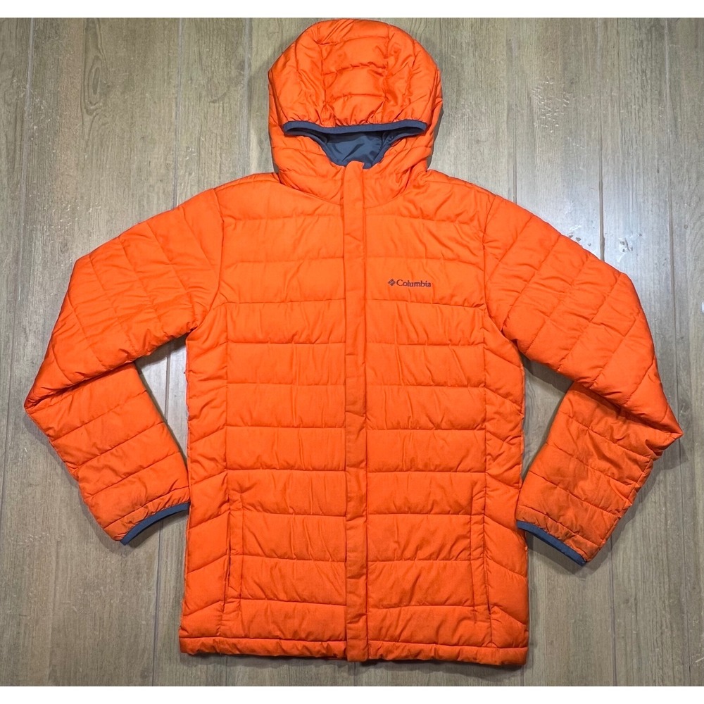 Columbia Boys XL Orange Powder Lite Puffer Hooded Jacket SB5493